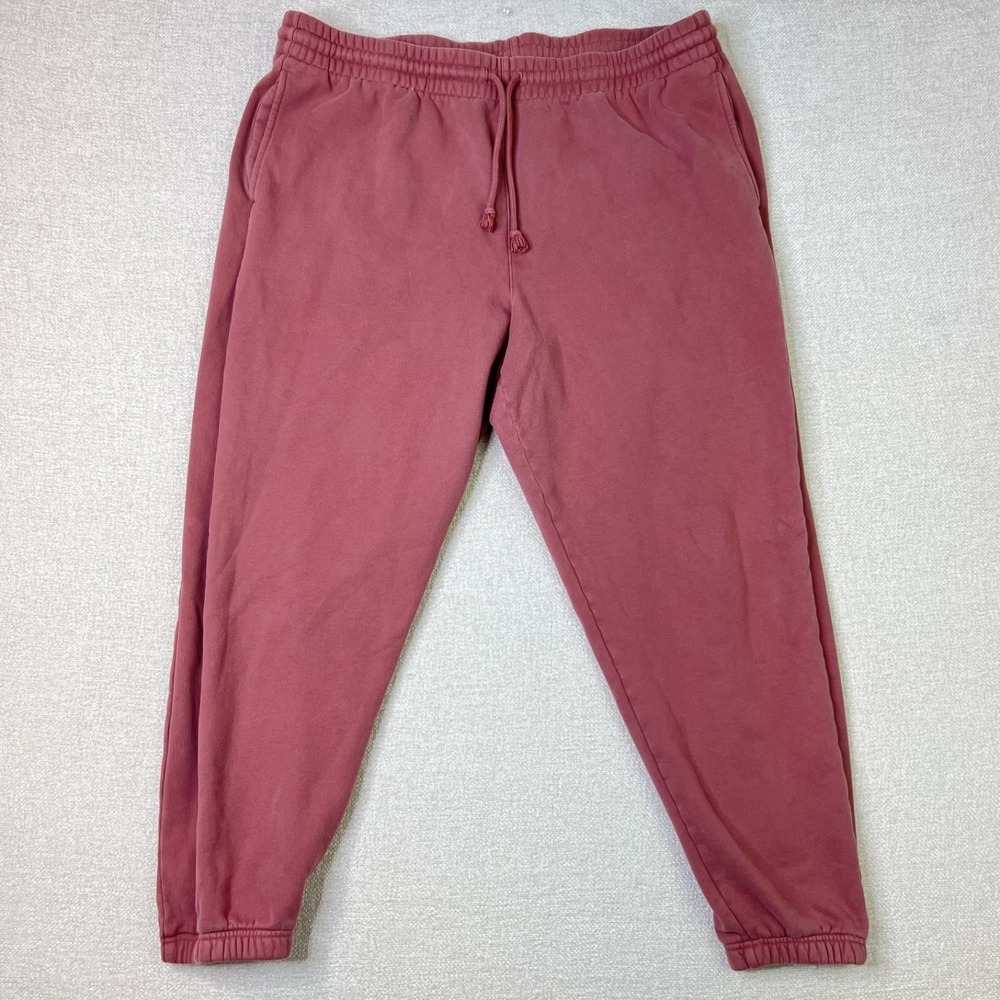 Aritzia TNA Cozy Fleece Boyfriend Jogger Sweatpants Mauve Pink Women's Size XXL